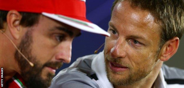 Fernando Alonso and Jenson Button