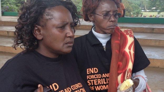 Women at protest in Nairobi on 10 December 2014