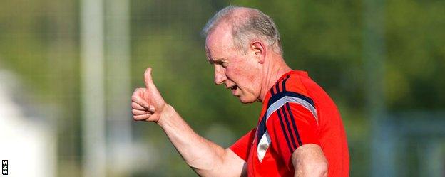 Billy Stark during Scotland Under-21 training