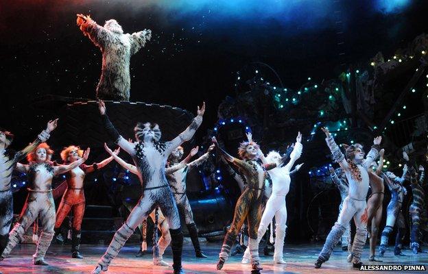 The West End cast of Cats at the London Palladium