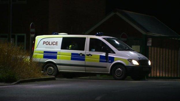 Police outside Maesteg Comprehensive School