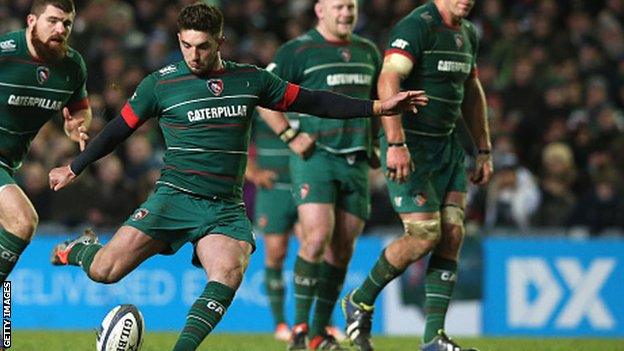 Leicester Tigers outside-half Owen Williams