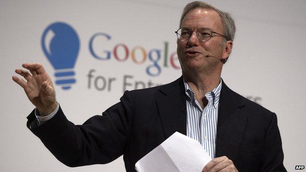 Google executive chairman Eric Schmidt in Madrid.