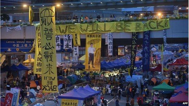 Protesters in Hong Kong (11 Dec 2014)