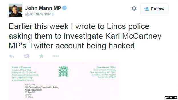 John Mann MP tweet