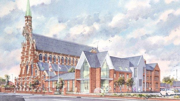 Artist's impression of Gorton Monastery extension