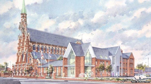 Artist's impression of Gorton Monastery extension