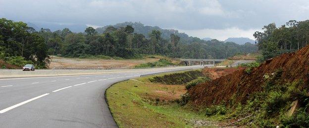 The Bata-Mongomo highway