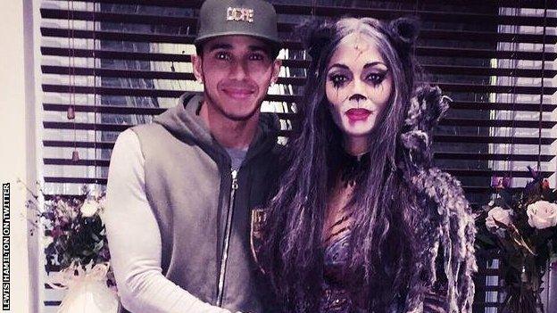 Lewis Hamilton and Nicole Scherzinger