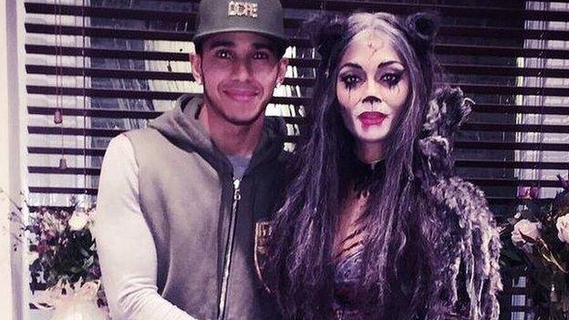 Lewis Hamilton and Nicole Scherzinger