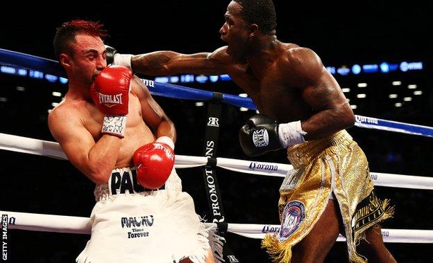 Paulie Malignaggi (left) and Adrien Broner dazzled with their trunks as well as their punches