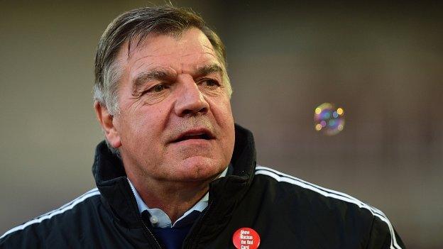 West Ham United boss Sam Allardyce looks on during the Premier League match between West Ham United and Newcastle United at the Boleyn Ground on 29 November, 2014