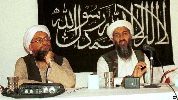 Ayman al-Zawahiri and Osama Bin Laden (1998)