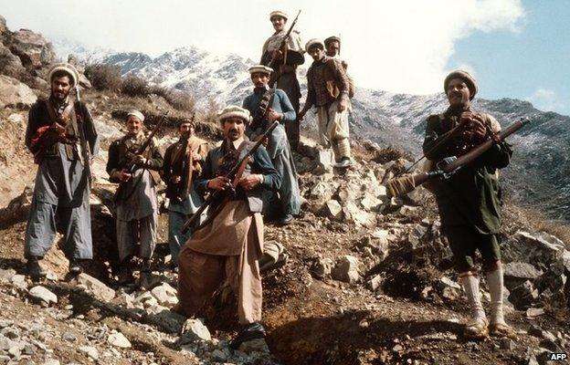 Mujahideen in Afghanistan in the early 1980s