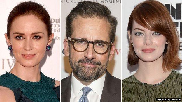 Emily Blunt, Steve Carell and Emma Stone