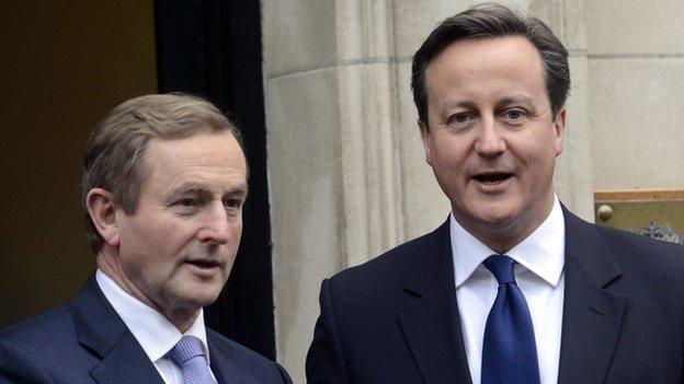 Irish Prime Minister Enda Kenny and Prime Minister David Cameron met at Stormont House for the inter-party talks