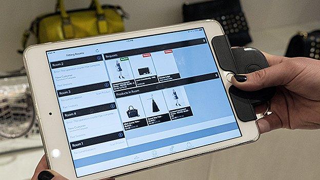 Sales assistants can check stock status from their tablets while on the shop floor