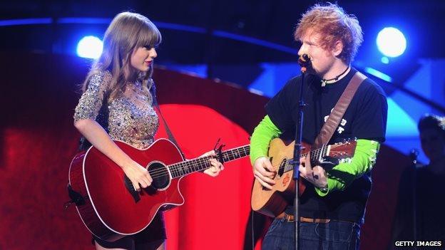 Taylor Swift and Ed Sheeran