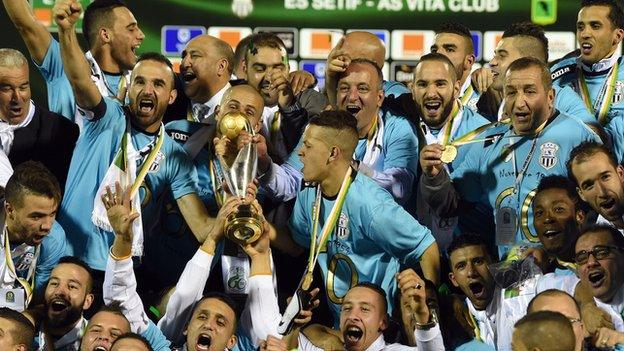 Entente Setif celebrate winning the African Champions League