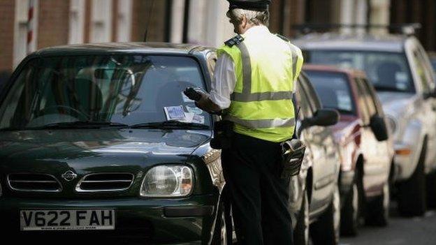 Parking warden in London