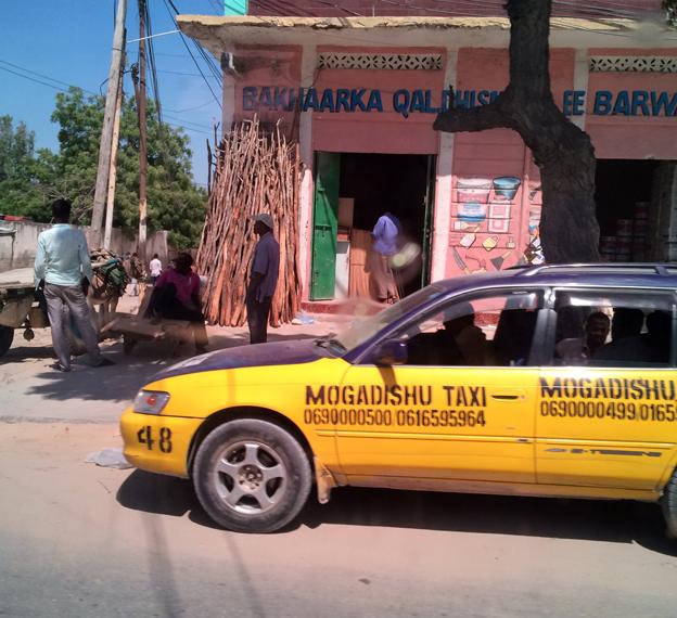 A taxi in Mogadishu