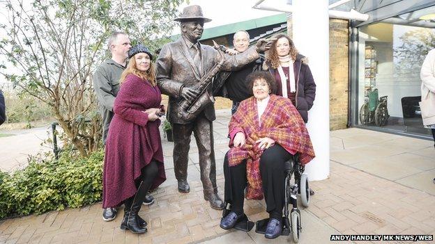 (L-R) Charlie Wood (Jacqui's husband), Jacqui Dankworth, Alec Dankworth, Dame Cleo Laine, Emily Dankworth (Jacqui's daughter).