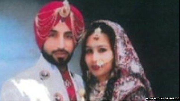 Jasvir Ginday and bride Varkha Rani