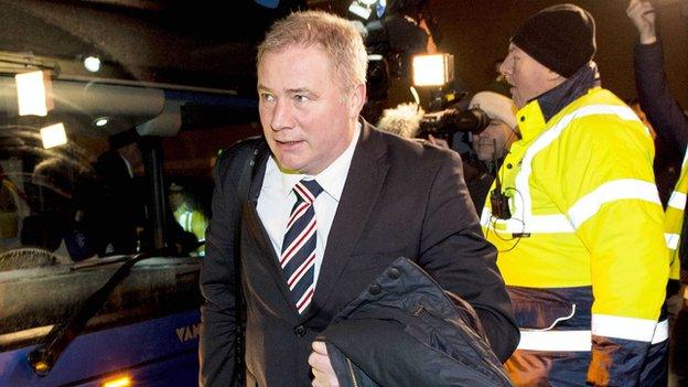 Ally McCoist arrives at Palmerston Park, Dumfries