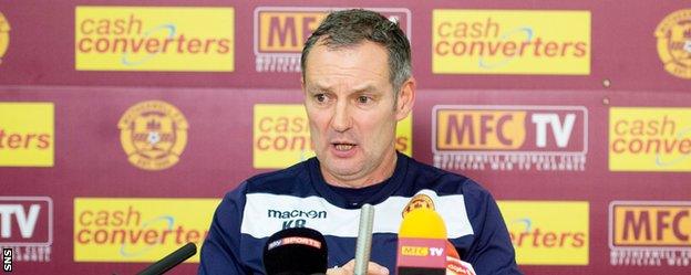 Motherwell caretaker manager Kenny Black