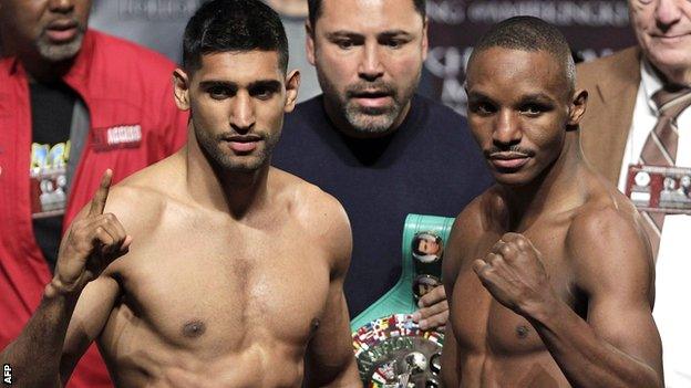 Amir Khan (left) and Devon Alexander (right)