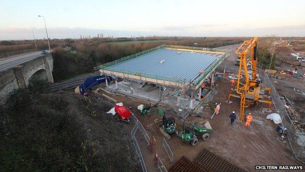 Oxford Parkway station construction