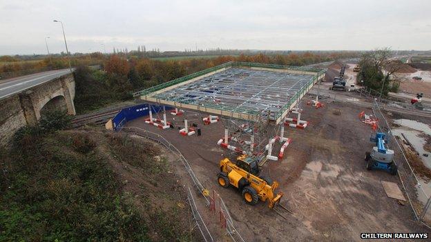 Oxford Parkway station construction