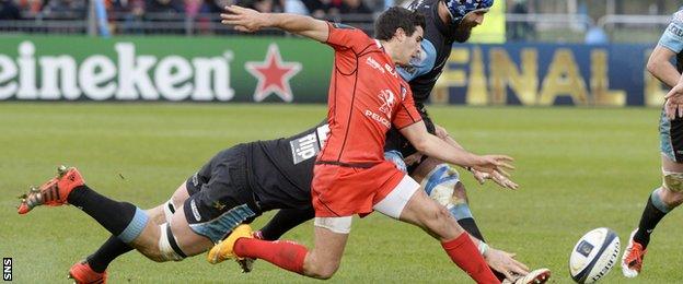 Sébastien Bézy in action for Toulouse against Glasgow Warriors