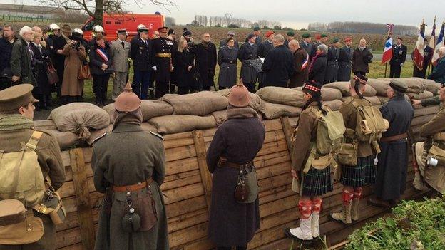 Truce centenary ceremony at Frelinghien, northern France