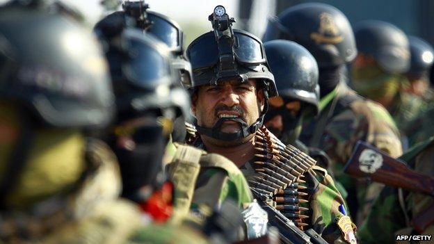 Members of the Iraqi police special forces