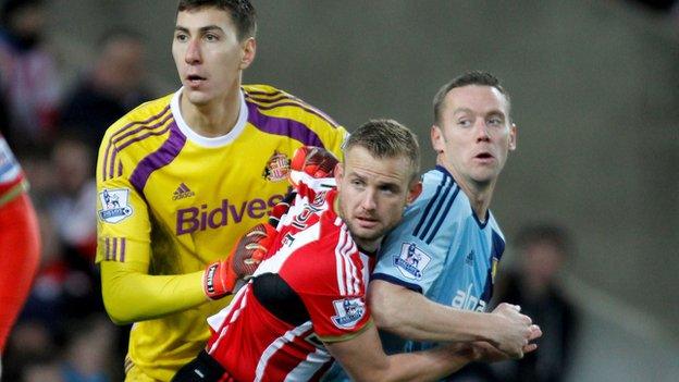 Costel Pantilimon, Lee Cattermole and Kevin Nolan