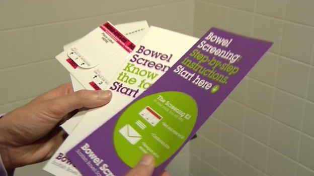 Bowel screening pamphlets