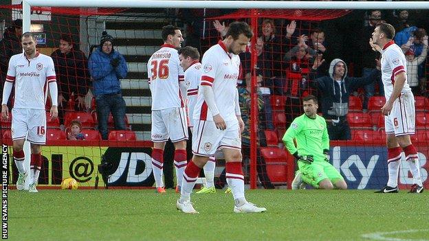 Cardiff City players looked dejected after Bournemouth's second goal