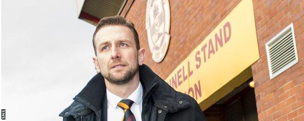 Motherwell manager Ian Baraclough