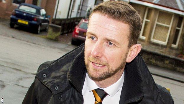 New Motherwell manager Ian Baraclough arrives at Fir Park