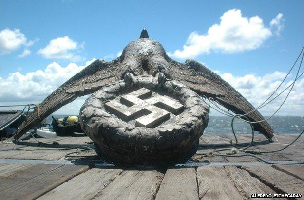 The salvaged Nazi eagle