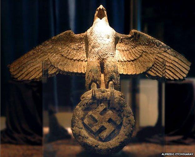 The salvaged Nazi eagle