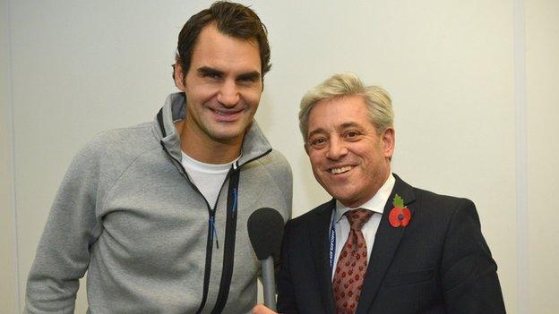 Roger Federer and John Bercow