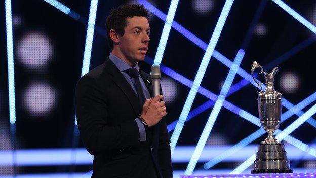 Rory McIlroy at the BBC Sports Personality of the Year on Sunday evening