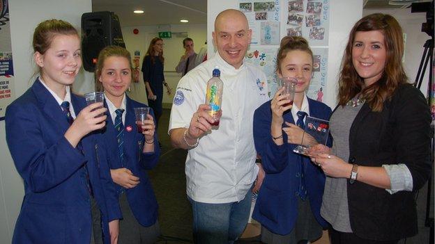 The St Benedict school team celebrate their win