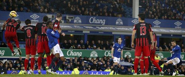 Everton forward Kevin Mirallas