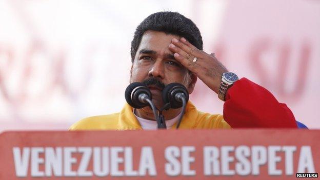 Maduro at Caracas rally