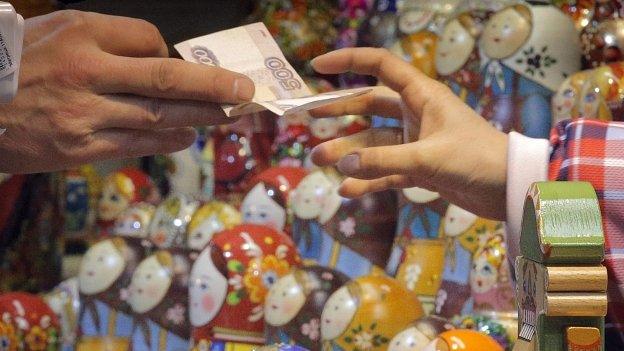 Russian dolls for sale near Red Square, Moscow. 15 Dec 2014