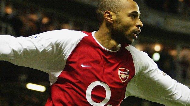 Thierry Henry celebrates