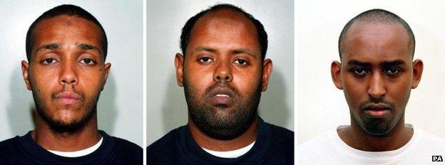 From left, Ramzi Mohammed, Muktar Said Ibrahim and Yassin Omar